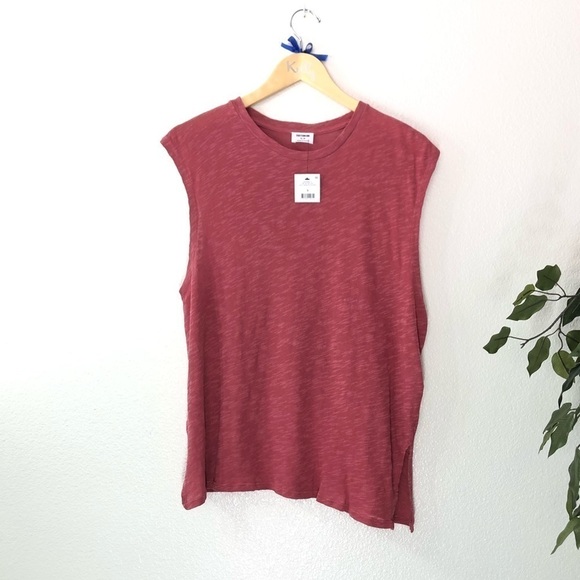 NWT Red Cotton On Side Split Tank - Picture 1 of 6